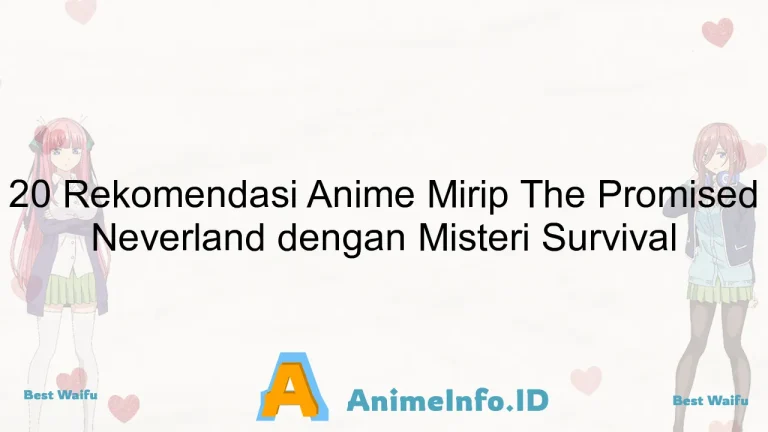 20 Rekomendasi Anime Mirip The Promised Neverland dengan Misteri Survival