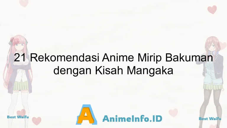 21 Rekomendasi Anime Mirip Bakuman dengan Kisah Mangaka