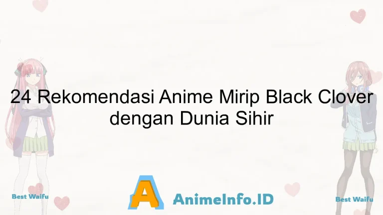 24 Rekomendasi Anime Mirip Black Clover dengan Dunia Sihir