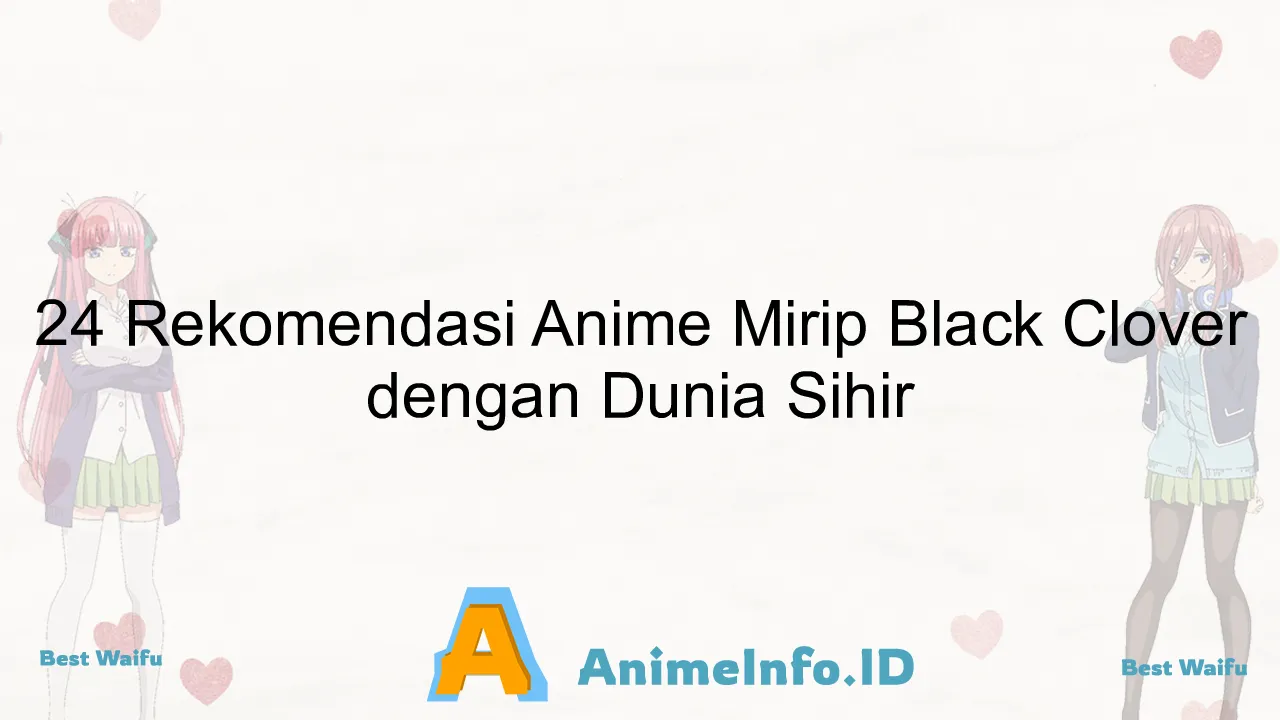 24 Rekomendasi Anime Mirip Black Clover dengan Dunia Sihir