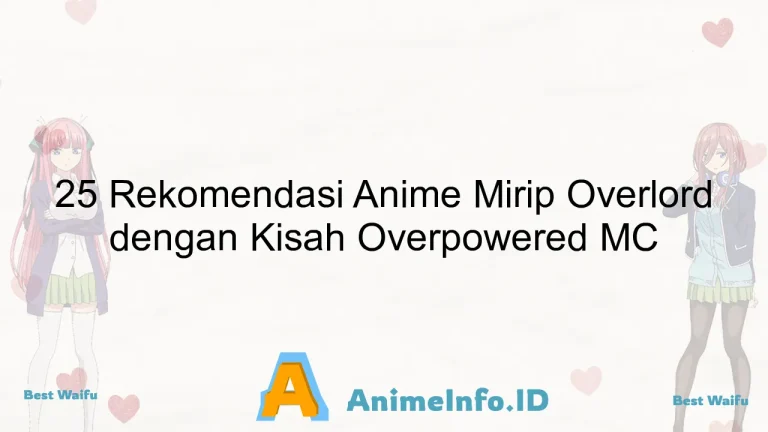 25 Rekomendasi Anime Mirip Overlord dengan Kisah Overpowered MC