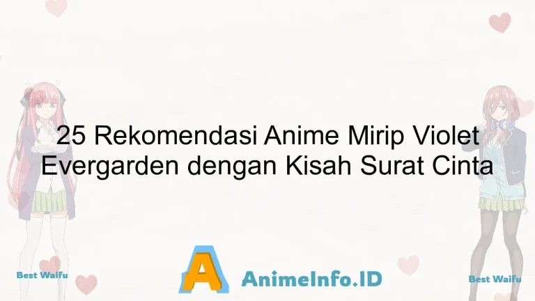 25 Rekomendasi Anime Mirip Violet Evergarden dengan Kisah Surat Cinta