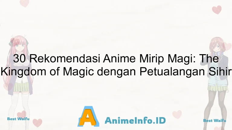 30 Rekomendasi Anime Mirip Magi: The Kingdom of Magic dengan Petualangan Sihir